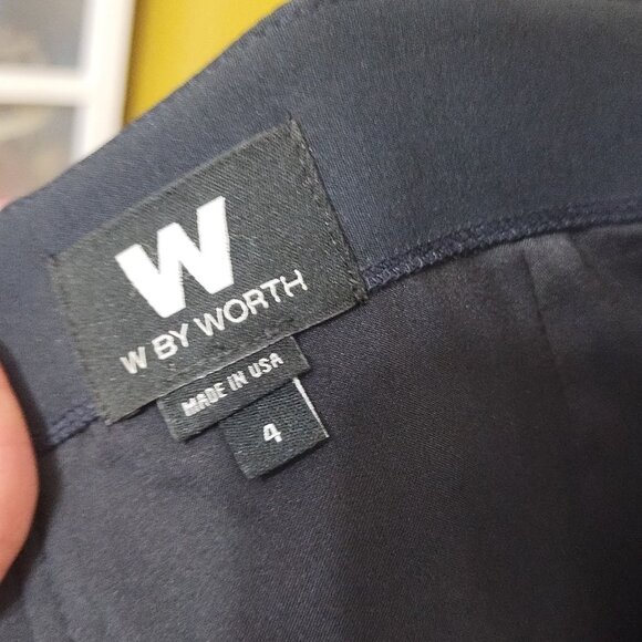 W by Worth Sleeveless Black Sheath Dress with Double Zipper Size 4 Made in USA - Picture 4 of 6